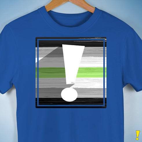 Agender Pride Flag Exclamation Point Premium Unisex T-Shirt - Royal Blue